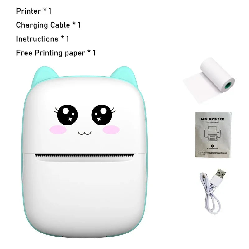 Mini Portable Thermal Printer - Wireless Bluetooth Photo & Label Printer for Android & iOS