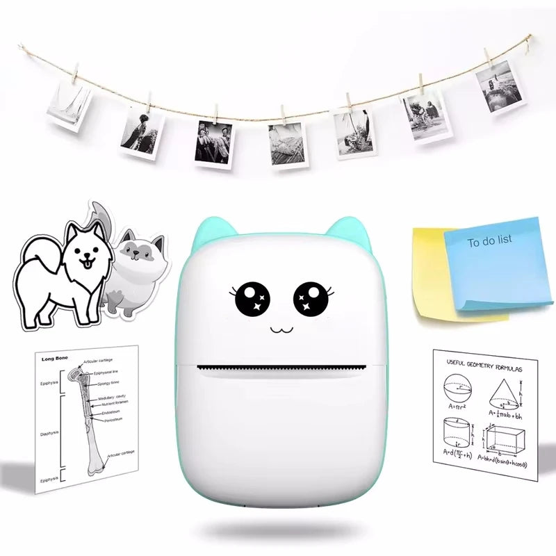 Mini Portable Thermal Printer - Wireless Bluetooth Photo & Label Printer for Android & iOS