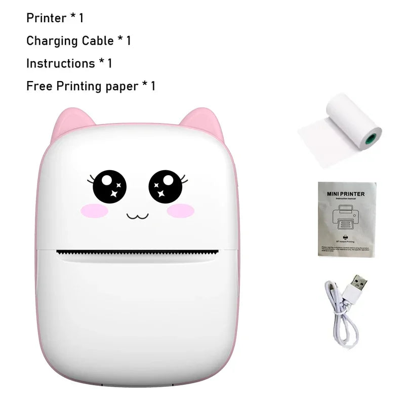 Mini Portable Thermal Printer - Wireless Bluetooth Photo & Label Printer for Android & iOS