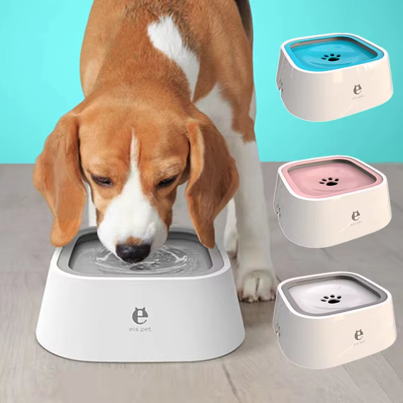 Spill-Proof Floating Dog Water Bowl - Non-Wetting Cat Drinking Dispenser