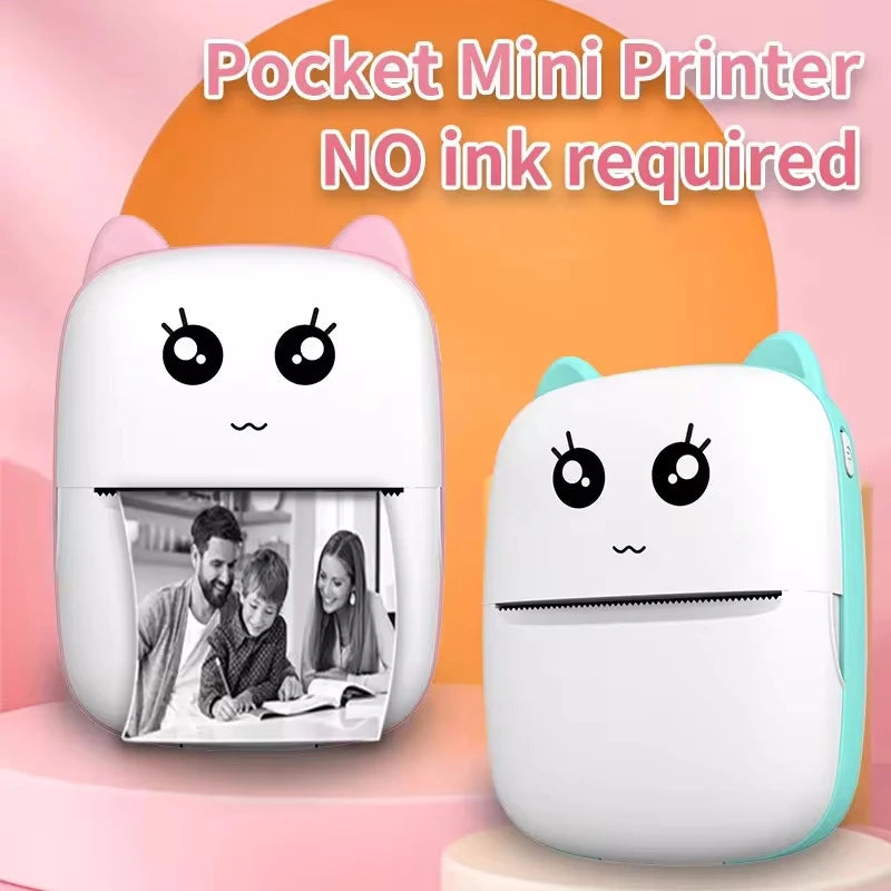 Mini Portable Thermal Printer - Wireless Bluetooth Photo & Label Printer for Android & iOS