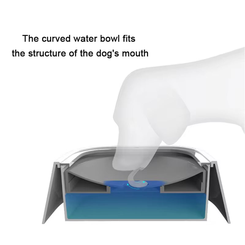Spill-Proof Floating Dog Water Bowl - Non-Wetting Cat Drinking Dispenser